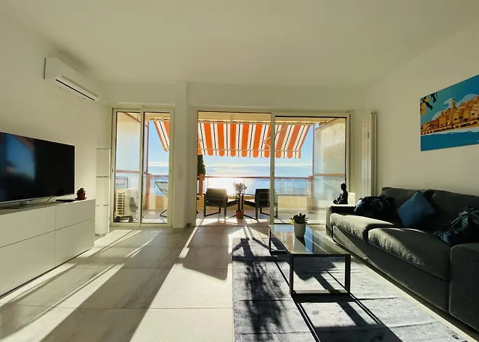 Lägenhet Le Vigia-vue Mer-terrasse-climatisation-parking Menton