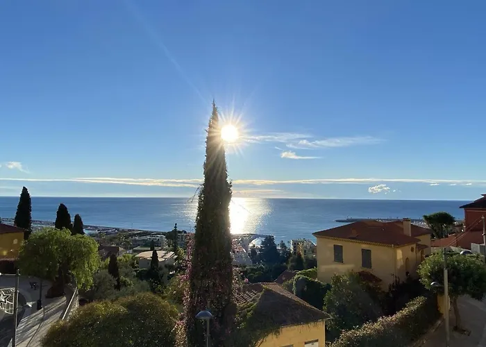 Le Vigia-vue Mer-terrasse-climatisation-parking Lägenhet Menton
